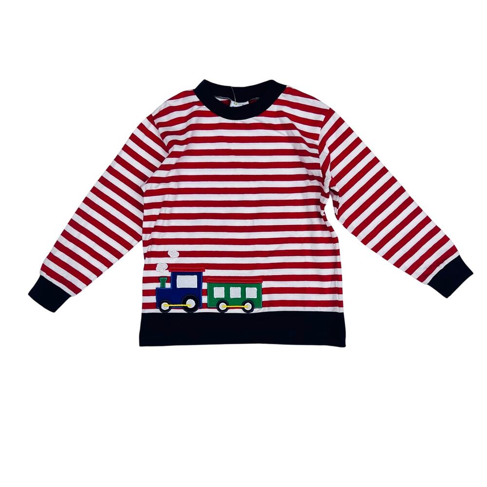 NWT Florence Eiseman Size 3T Stripe Knit Shirt with Train